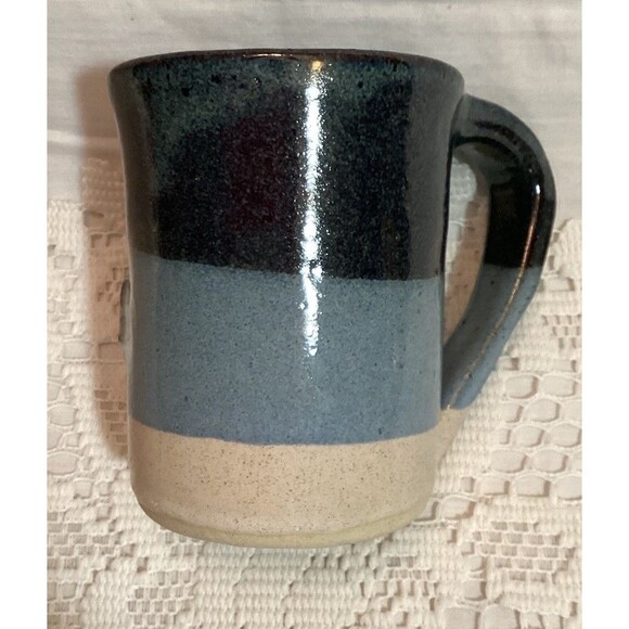 GRAMMA Coffee Mug Stegall Studio Art Pottery Hand Thrown Blue Stoneware - Picture 4 of 6